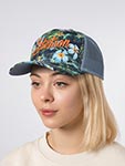 Бейсболка STETSON арт. 7741155 TRUCKER CAP HAWAII FLOWER (темно-синий / зеленый)